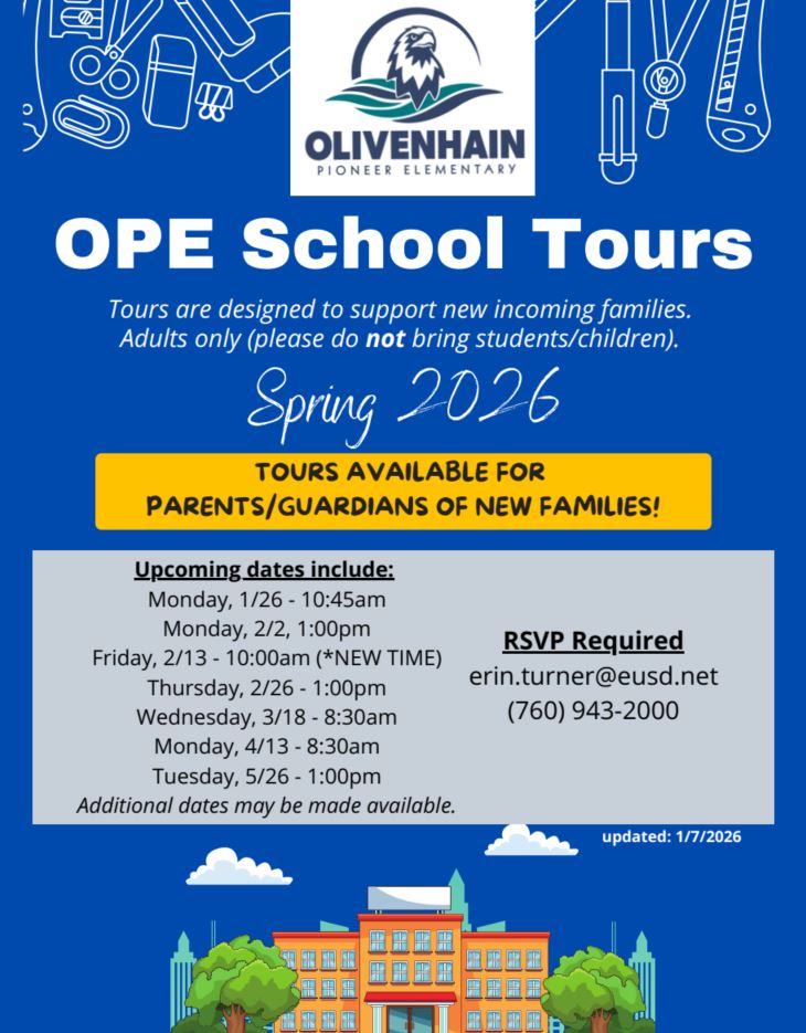 Spring 2026 School Tours